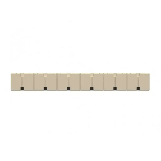 Beige filing cabinets with black handles in 2M X 3M Bryggeelement product display