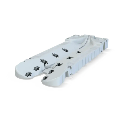 Hvit plast skoinnlegg med ventilasjon til beskyttelsesutstyr for motorsykkel