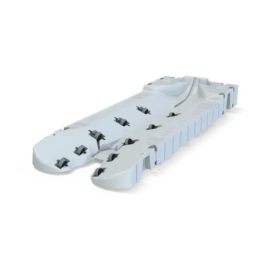 Hvit plast skoinnlegg med ventilasjon til beskyttelsesutstyr for motorsykkel