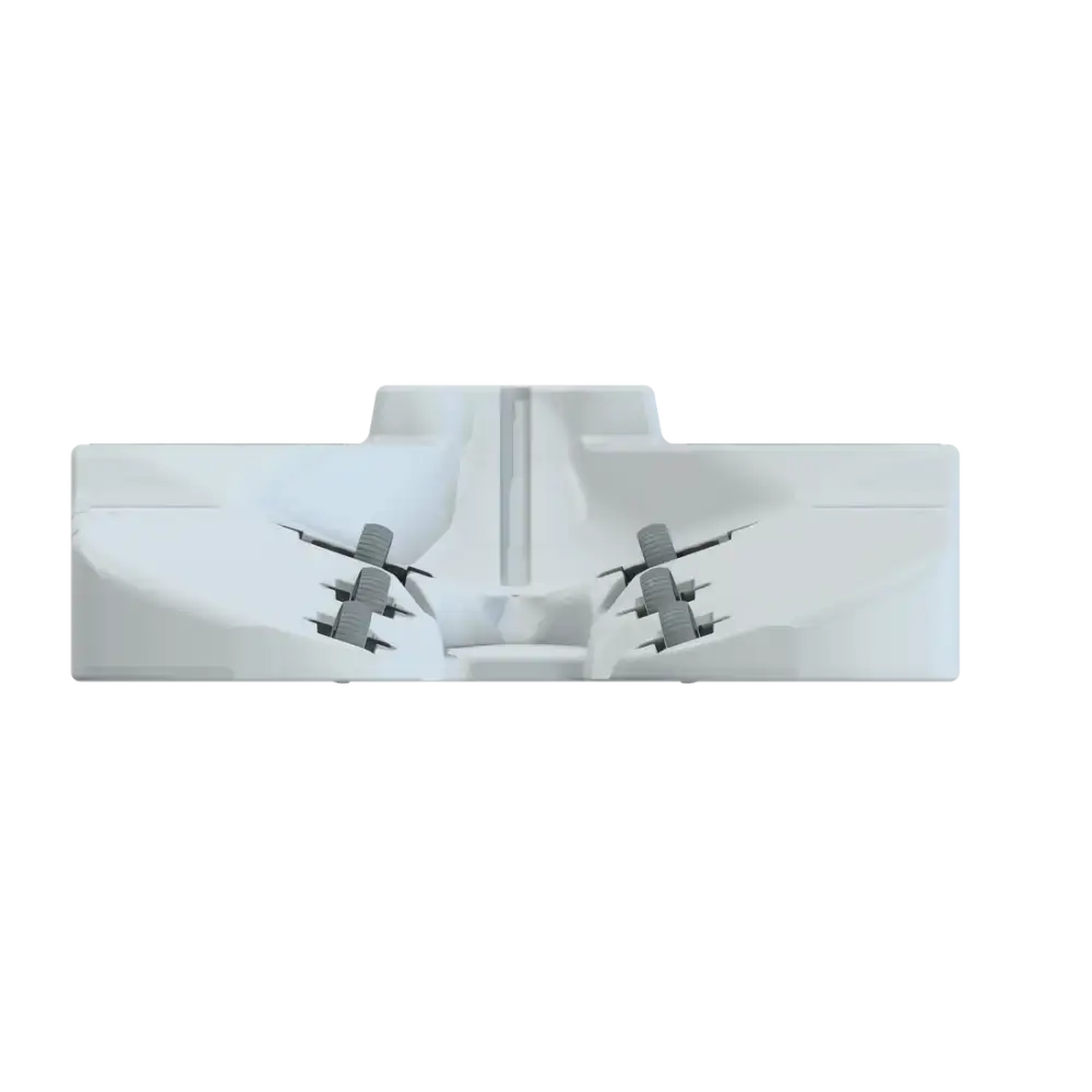 Hvit plast veggmontert hodetelefonholder med X-wing-fighter kroker for beskyttelsesutstyr for motorsykkel