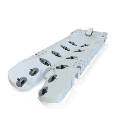 Hvit plast strømfordeler med flere elektriske uttak fra EZ PORT 2i