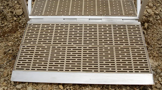 Overgangsplate aluminiumslandgang - Beige / 0.9 m - Landgang