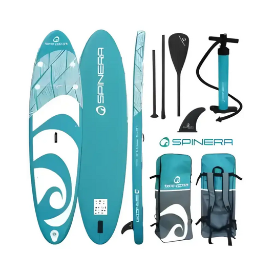 Teal Spinera Let’s Paddle SUP-brett med tilbehør for la oss padle aktiviteter